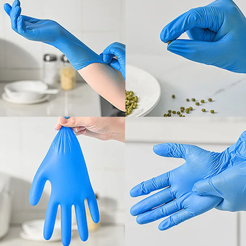 100PCS Blue Nitrile Disposable - đánh giá và giá Medical Gloves