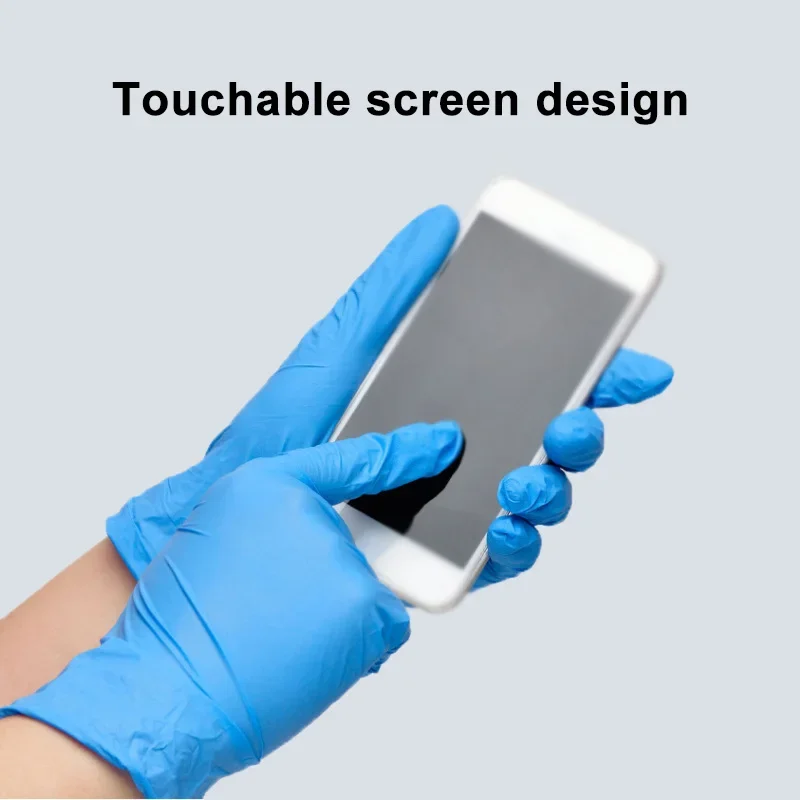 100PCS Blue Nitrile Disposable - đánh giá và giá Medical Gloves