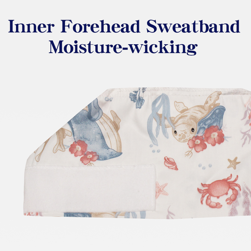 Whale Pattern Scrub Cap Short  - đánh giá và giá Surgical Mask