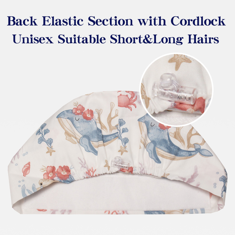 Whale Pattern Scrub Cap Short  - đánh giá và giá Surgical Mask