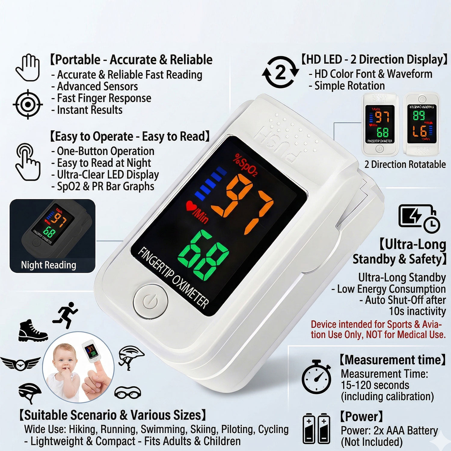 2-in-1 Household Infrared Fore - đánh giá và giá Pulse Oximeter
