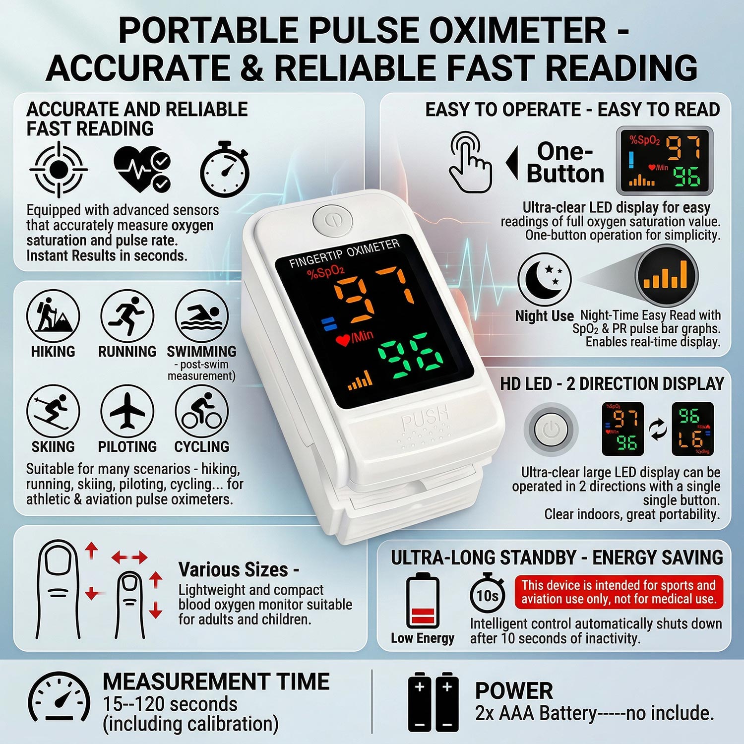 2-in-1 Household Infrared Fore - đánh giá và giá Pulse Oximeter